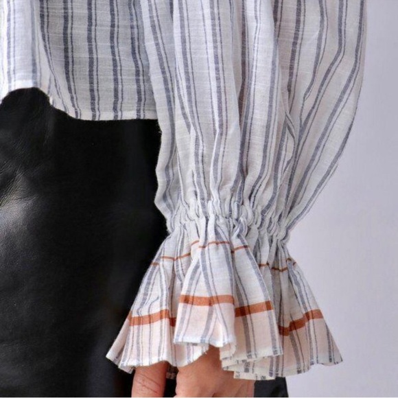 ULLA JOHNSON Kalila Blouse in Cloud Size 2 - Picture 4 of 11